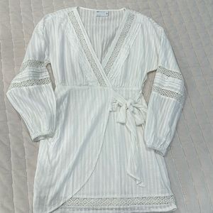 White mini asos linen dress